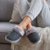 PP-Pantufla Peluche Gris ( 220) 03 Pantufla Peluditos