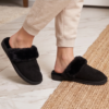 PP-Pantufla Peluche Negra ( 220) 02 Pantufla Peluditos